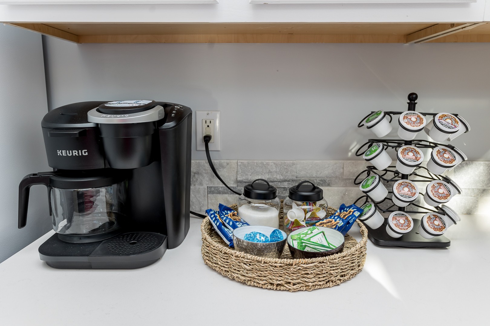 Keurig coffee maker and coffee station